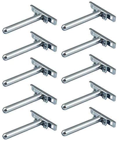 Gedotec Tablarträger Regal-Halterung verstellbar | 50 Stück Regalhalterung unsichtbar | SUPPORT | Regal-Bodenträger aus Eisen verzinkt - Regalträger | Fachboden-Träger für Wand-Montage