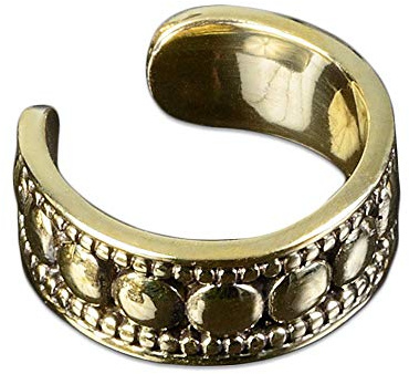 viva-adorno 1 Stück Ear Cuff Ohrklemme Ohr Clip Messing Vintage Antik verschiedene Designs wählbar Z494