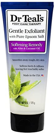 Dr Teal's Exfoliant Foot Scrub Epsom Salt, 6 oz.