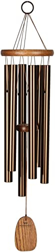 Woodstock Amazing Grace Chime Windspiel Mittel aus Aluminium und Holz in der Farbe Bronze, Länge: 60,9cm, AGMBR