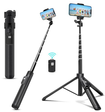 Bluehorn All in one Portable 40 Inch Aluminum Alloy Selfie Stick Phone Tripod with Wireless Remote Shutter for iPhone Xs Max Xr X 8 7 6 Plus, Android Samsung Galaxy S9