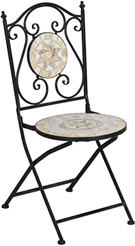 TrendLine Gartenstuhl Provence Mosaik Gartenmöbel Balkonstuhl Oriental