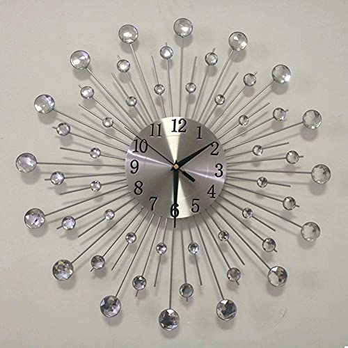 GOTOTOP Diamantbesetzte Uhr 3D Kristall Schlafzimmer für Wohnzimmer Schlafzimmer