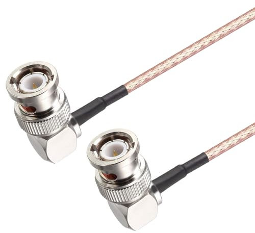 Oiyagai Rechtwinkliger Männlicher BNC zu BNC HD SDI 50 Ohm RG316 Niedrigverlust Koaxialkabel - 15cm/5,9, Premium Qualität für Effiziente Signalübertragung