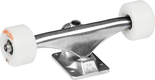 Mini-Logo™ Raw 8.38 Trucks + 53mm x 101a Wht Wheels, ML Bearings, (MEDIUM 94a Bushings)