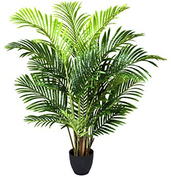 GreenBrokers Artificial Real Touch Areca Phoenix Palm Tree in Pot 115cm/4ft, 115 cm / 4ft