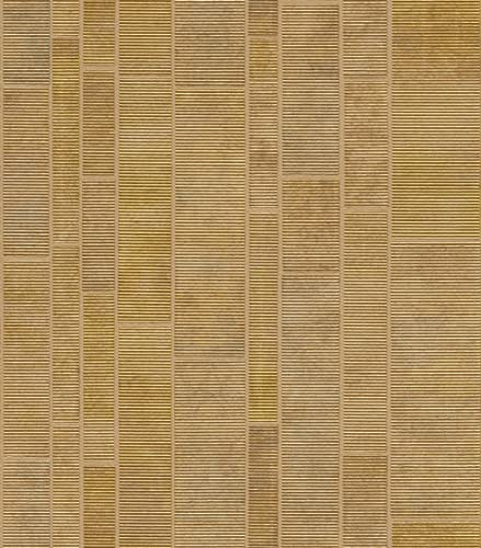 Rasch Tapeten Vliestapete (Industrial) Gold 10,05 m x 0,53 m Factory IV 428223