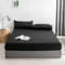 Good Nite Spannbettlaken 160x200cm Schwarz Polyester Bettlaken 30cm Extra Tiefe Taschenlaken Spannbetttuch Weich und atmungsaktiv Maschinenwaschbar