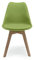 Homely - 1 Silla de Comedor o Cocina Day, Silla de diseño nórdico, Asiento de Polipropileno, Patas de Madera de Haya, Respaldo ergonómico, Color Verde Pistacho
