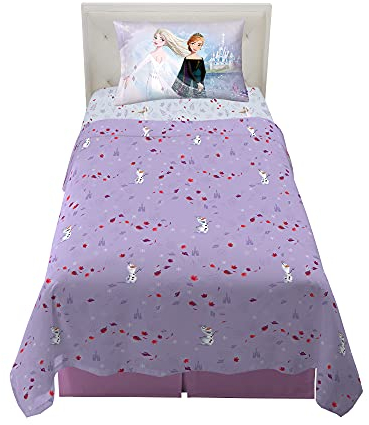 Franco Disney Frozen 2 Kinder-Bettwäsche-Set, superweiches Mikrofaser-Bettlaken-Set, für Doppelbett, offizielles Disney-Produkt