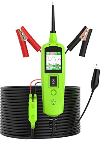 PLAYOCCAR Automotive Circuit Tester Probe Kit, 12V 24V Car Electrical Power System Diagnostic Tool with Built-in Flashlight for Testing AC/DC Voltage, Resistance & Diode,Gifts for Dad
