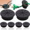 mohito 6PCS 60mmØ Rund Kabeldose Abdeckung Abdeckung für Schreibtisch Kabeldurchführung Schwarz für Schreibtische Büro Arbeitsplatten
