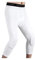 Topeter- Leggings de baloncesto con rodilleras 3/4 Pantalones de compresión para Lacrosse Football para hombre Blanco Grande
