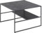 Marchio Amazon - Movian Tavolino basso con un ripiano, piano effetto marmo,Quadrato, base in metallo nero, 70.1 x 70.1 x 44.96 cm, Quadrato con un ripiano