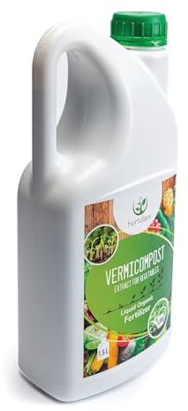 Estratto di Humus di Lombrico di Hortulani per le verdure - Sblocca la crescita degli ortaggi con il fertilizzante naturale, migliora il sapore e la resa degli ortaggi. (1,5 litri)