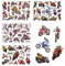 AOMIG Tatouage Temporaire, 4 Feuilles Etanche Tatouage Ephémère Kit Tatoo, véhicule tout-terrain, moto, Cadea Décoration De Fête Garçon Fille