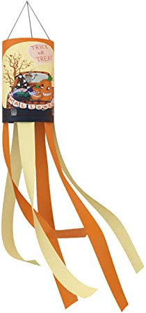 Halloween-Luftröhren-Flagge, hängende Flagge, wasserdicht, Festival-Dekorationen im Freien Kisten Für Getränkeregal (B, One Size)