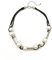 YAZILIND Damen-Perlenkette geflochtenes Schlüsselbein verstellbar Party Vintage Bohemian-Choker-Schmuck (Weiß)
