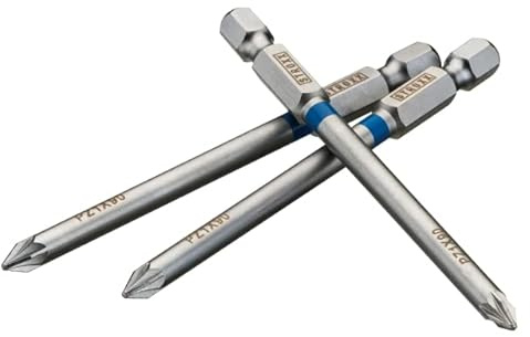 STROXX® Bits 3er |verschiedene Größen| PH1 | PH2 | PH3 | PZ1 | PZ2 | PZ3 | TX10 | TX15 | TX20 | TX25 | TX30 | Bits | Bitsortiment | Schraubenbit | mit Farbcode (PZ1)