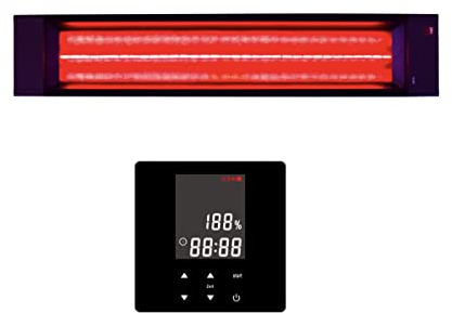 Infrarotstrahler InfraROTmed 1300W + icon 1 Touch Steuerung Tiefenwärme Vollspektrumstrahler für Sauna und Infrarotkabine, zum Nachrüsten oder Selberbauen