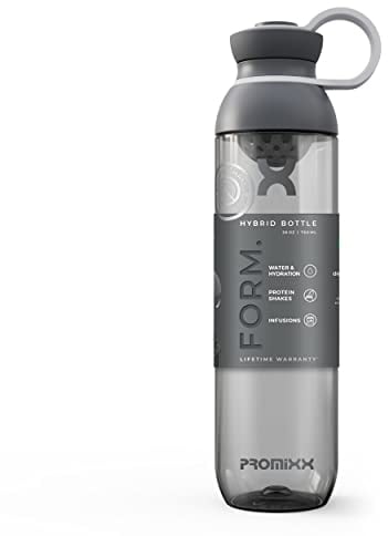 Promixx FORM Protein Shaker Bottle for Protein Shakes Infusions and Hydration - Durable Gym Shaker Bottle, Leakproof Lid, Odourless - 760ml / 26oz (Graphite Gray)