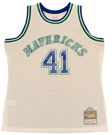 Mitchell & Ness NBA Off White Team Color Swingman Jersey Trikot Dallas Mavericks - Dirk Nowitzki, M