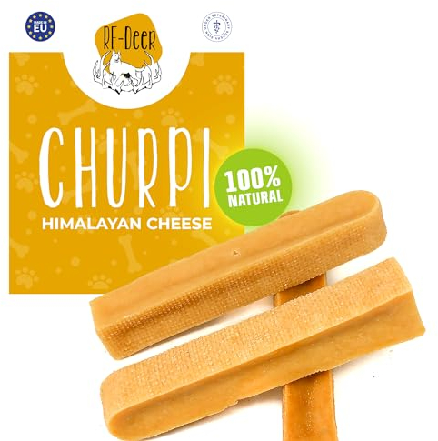 RF-DEER Käse Kauknochen für Hunde nach dem Himalaya Rezept, Premium Kaukäse, Fördert die Zahnhygiene, Dentastix für Hund, 100% Natürlich, Ohne Konservierungsstoffe, Hundekauknochen (S-3 stück)