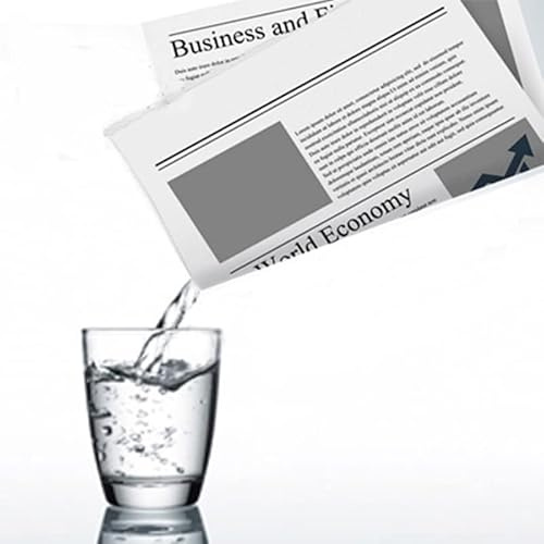 MOMOMAGE Trinken Sie Wasser in Zeitung Magic Tricks Die Zeitung Verstecktes Wasser für Zauberer Lustige Magic Stage Illusions Gimmicks Mentalismus Requisiten