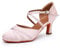 Rosefinch Scarpe da Ballo Latino da Sala da Donna Salsa Tango Valzer Scarpe da Ballo Sociale per Donna Scarpe da Ballo Rosa Tacco 7cm 38EU