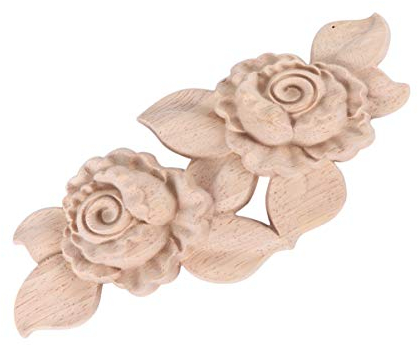 COHEALI Rose Wooden Chips for DIY Crafts Unique Flower Shaped Wooden Pieces for Home Decoration for Parties and Creative Handcrafts