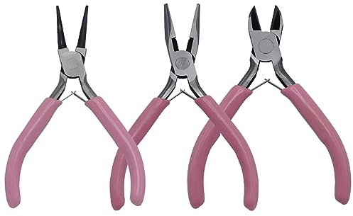 Pinces à Bijoux, Pinces Pour La Fabrication De Bijoux, Pinces à Bijoux Coupe Fil, Ensemble De Pinces à Bijoux, Pince à Circlips Avec PoignéE AntidéRapante Pour La DéCoupe De Bijoux,Les Perles