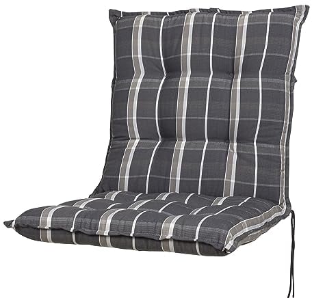 Auflage Niederlehner Sylt 10557-700 grau kariert 103x50x8 cm Sun Garden
