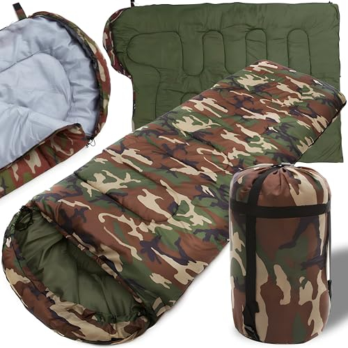 Retoo Schlafsack 3-4 Jahreszeiten Camping für Erwachsene und Kinder Schlafsäcke Sommer Winter Deckenschlafsack Ultraleicht Sleeping Reiseschlafsack Wasserdichter 210 cm