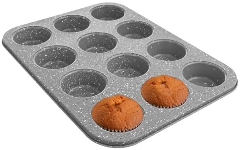 orion group Grande - Stampo per muffin in granito, 35 x 26 cm