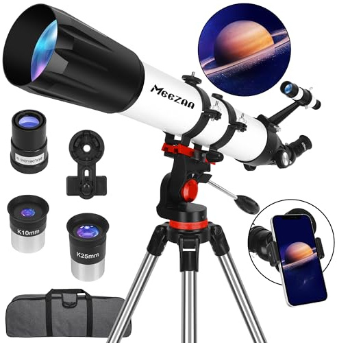 MEEZAA Telescope for Adults High Powered, 90mm Aperture 800mm Refractor