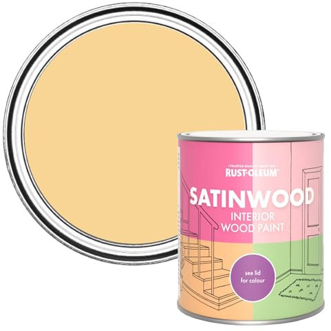 Rust-Oleum Yellow Satinwood Interior Wood Paint - Mustard 750ml