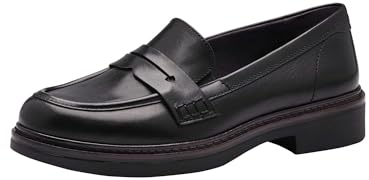 Tamaris Comfort Damen Slipper aus Leder Elegant, Schwarz (Schwarz), 40 EU