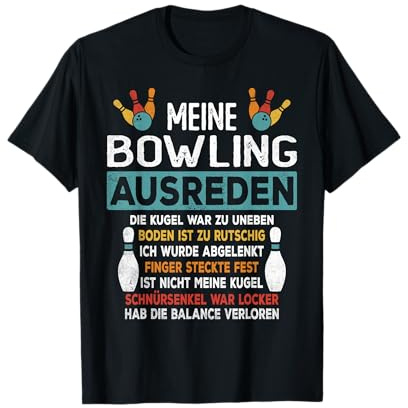 Bowling Geschenke Damen Herren Bowling Sprüche Retro Bowling T-Shirt