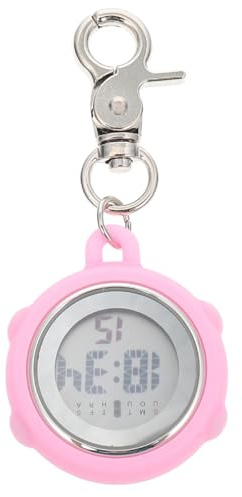 WRITWAA Montre D'Infirmière Numérique À Clipser Montre De Poche À Affichage Digital Boîtier en Acier Inoxydable Et Silicone pour Aide Soignante Étudiant en Santé Et Cadeau Médical