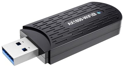 USB WLAN Stick, AX1800 USB-Stick WLAN Stick für PC, USB 3.0 WiFi 6 Stick Adapter, Dual Band 5GHz/2.4GHz Unterstützt MU-MIMO, WPA3-Verschlüsselung, für Windows 10/11.