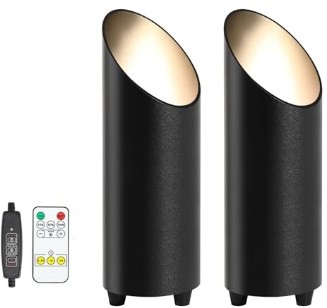 Monsing LED Spotlichter Bilderlichter Akzentlichter Wandlampe mit Schalter und Stecker 5W 3000K Akzentbeleuchtung, Umgebungslicht für Zuhause, Pflanzen, Bilder, Timer-Dimmschalter(Black-3000K)