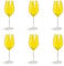 Excelsa Color Wine Lot de 6 verres à pied, verre, capacité 500 ml, jaune