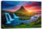 Visario Bild 120 x 80 cm auf Leinwand Wasserfall Berge Natur 5040 deutsche Marke und Lager. Das Bild ist fertig gerahmt.