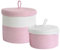 Oenothera 2 Stücke Korb Aufbewahrung, Korb Geflochten mit Deckel für Pflanzen, Badezimmer Wickeltisch Zubehör, für Kinderzi（Rosa）