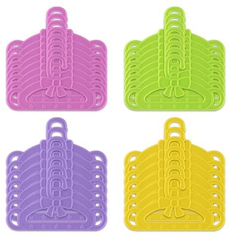 VEGCOO 30 Stücke Baby Kleiderbügel Kleiderbügel, Puppenkleiderbügel, Baby Kleiderstange,Baby Kleiderbügel, Puppen Kleiderbügel, Für Babygeburtsbügel, Puppenschränke