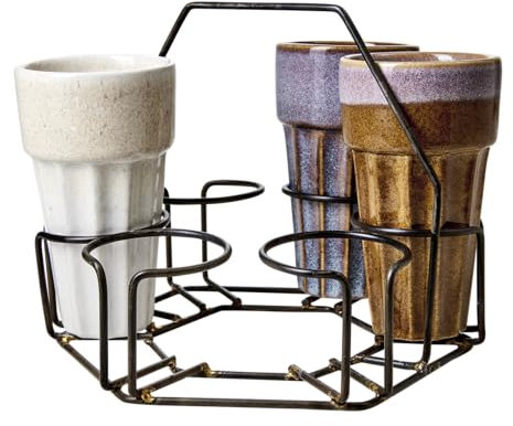 Traditional Indian Round Metal Chai Glass Stand, Round Chai Cup Holder, Indian Style Chai Cup Iron Stand, Kitchen Dining Rustic Mug Holder, Tea Coffee Cup Holder