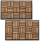 Pro Home Door Mat 45x75cm – Non-Slip Coir Door Mats with Durable Rubber Base – Tough Door Mats Outdoor for Rain, Mud, and Daily Foot Traffic at Entryway, Garden or Back Door (Pack of 2)