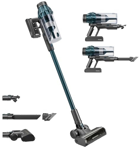 H.KOENIG UPX32, Aspirapolvere Senza Fili Ricaricabile Scopa elettrica, Blu