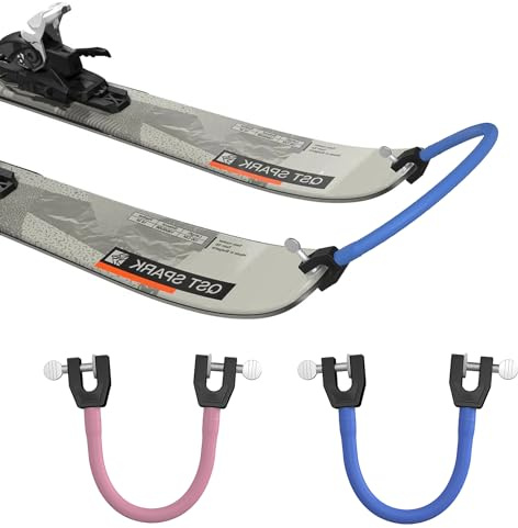 Edgie Wedgie Ski Tip Connector - Edgie Wedgie for Kids 2 Pack for Beginners Skiing Training and Speed Control, Ski Accessories Edgy Wedgy Kids Training Aid