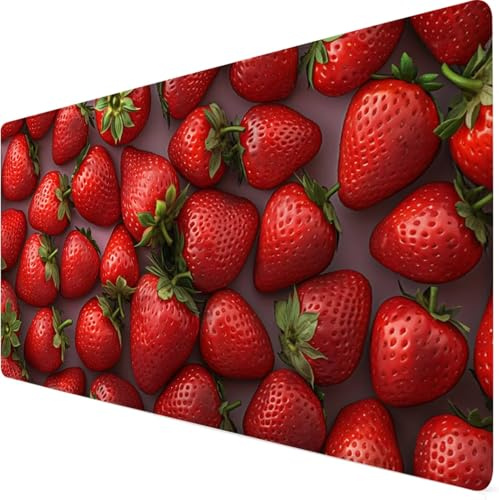 Tapis de Souris XXL 1200x600x3mm Tapis de Souris Rouge Mouse Pad Rose Améliore la Précision et la Vitesse, Antidérapant Étanche, Bords Cousus, Accessoires Gaming, Ordinateur, Cadeau Homme Y7-540